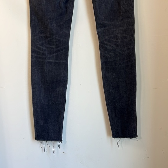 Madewell 9” High-Rise Skinny Black Distressed Denim Jeans Size 26 - Picture 9 of 9